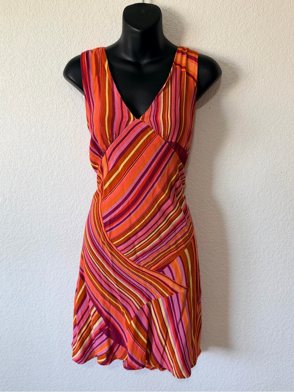 🌸 Retro Striped V-Neck Mini Sundress 🌸